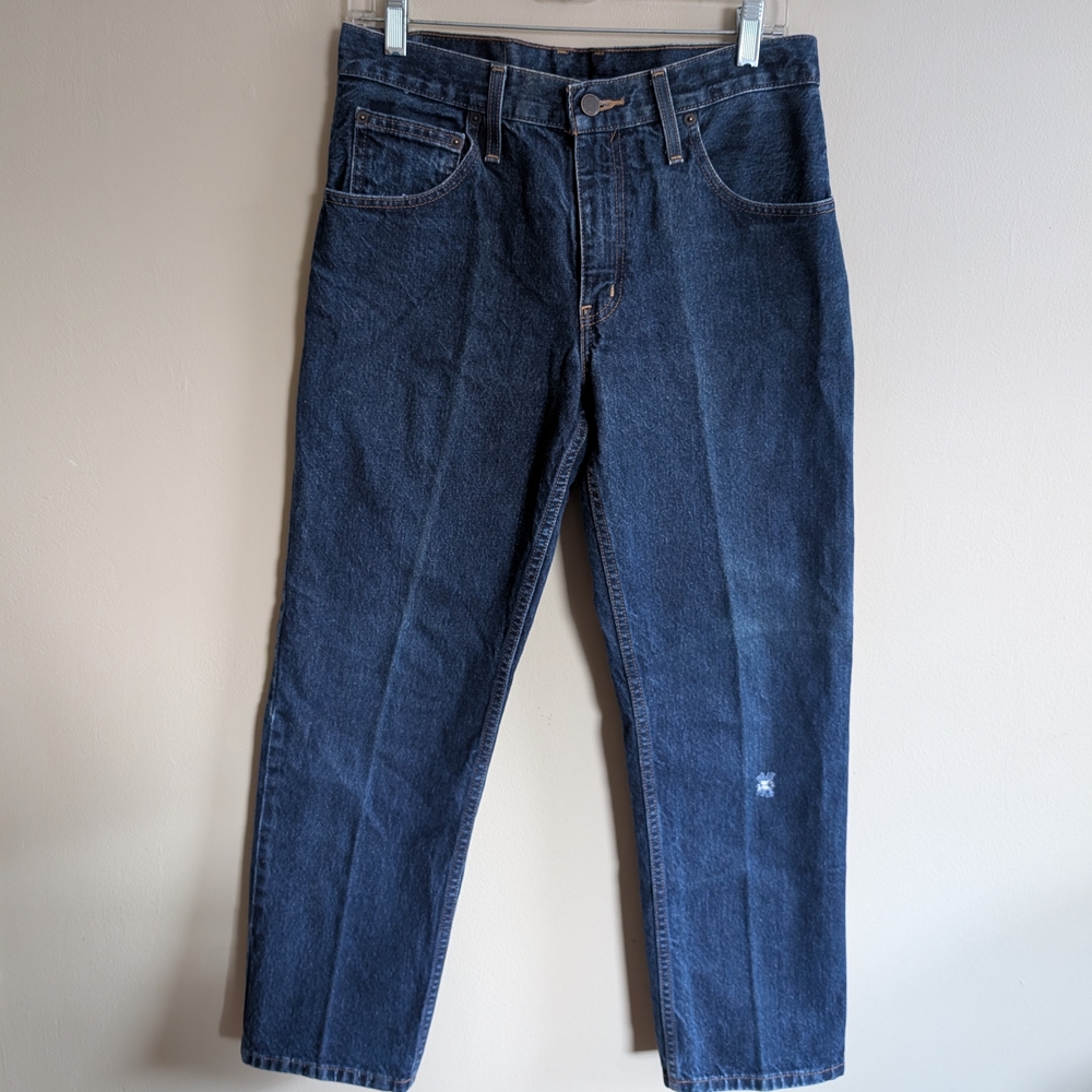 Vintage Arizona dark wash straight leg denim jeans size 32x29